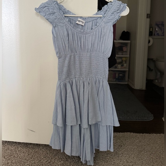 Princess Polly Light Blue Romper - Picture 2 of 4